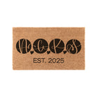 Personalized Roommate Circle Monogram Coir Doormat 4-initial Door Mats