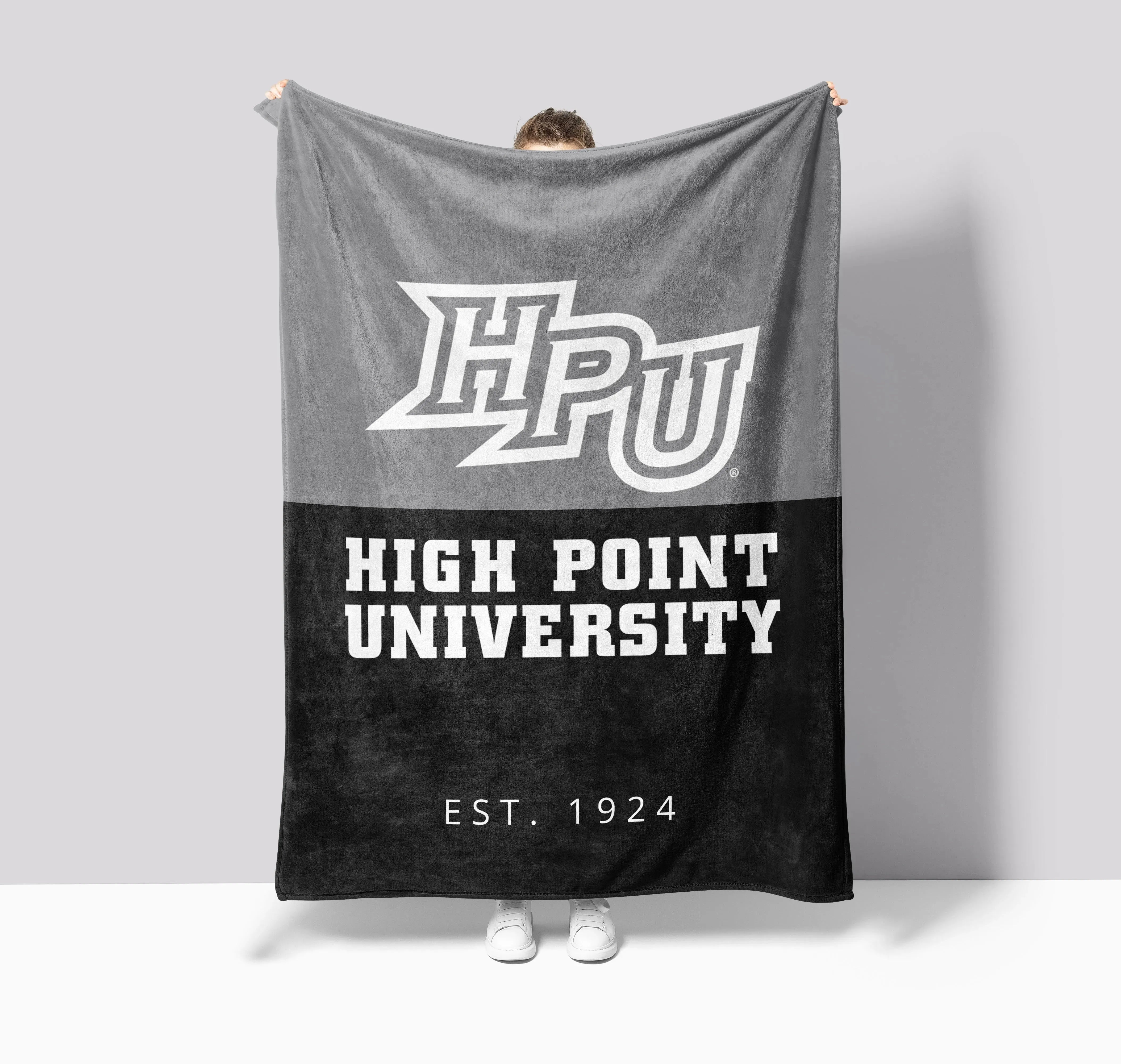 HPU XL 60x80 Sherpa Throw Blanket - Color Block Throw Blankets