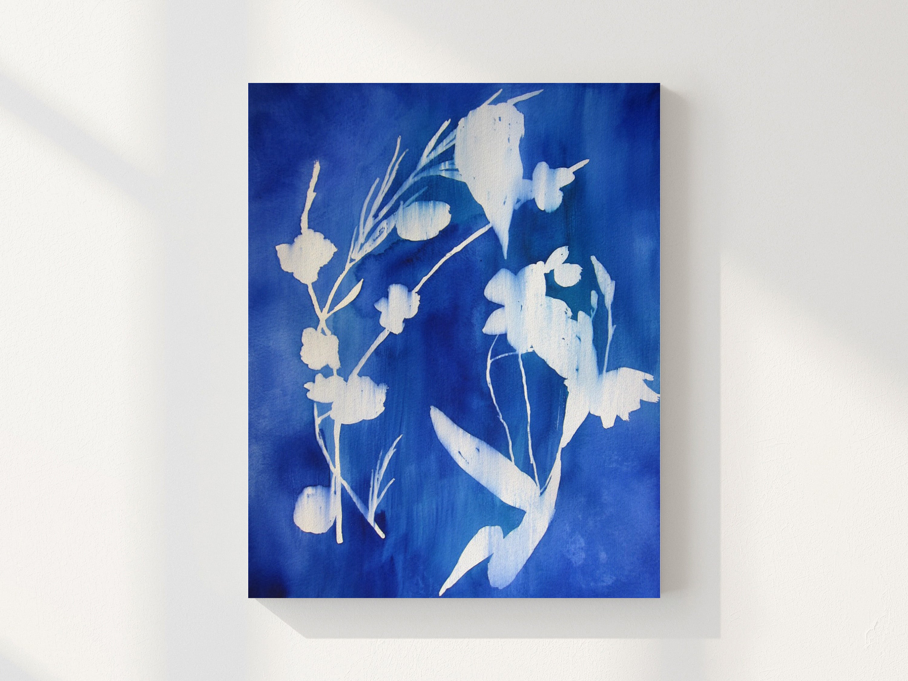 Cyan Blue Art Print | Blue Dorm Decor | Affordable Canvas & Art Prints