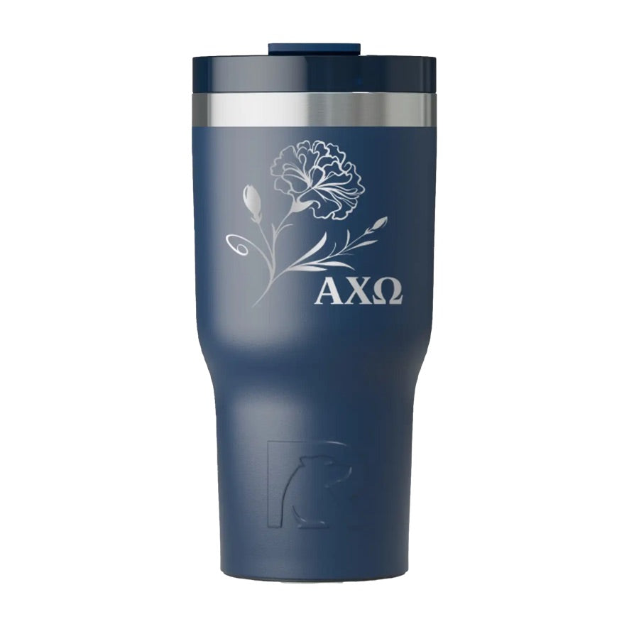 Alpha Chi Omega RTIC 20 oz Essential Tumbler - Carnation
