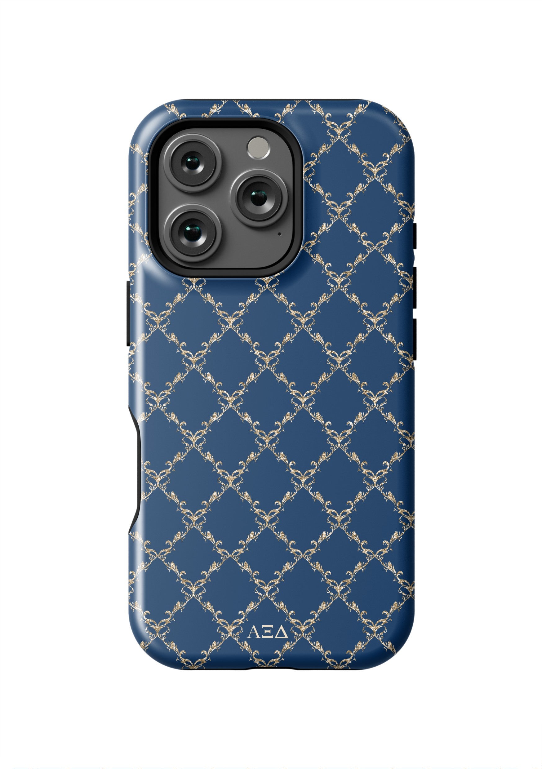 Alpha Xi Delta iPhone 16, 15, 14 Mobile Phone Case Blue Diamond | AXiD