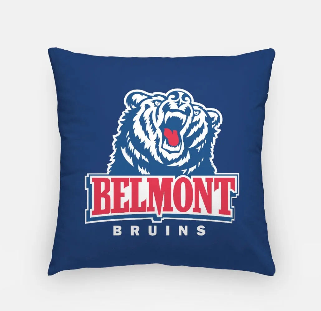 Belmont University Pillow Cover - Primary Logo 18" Blue Pillow Covers