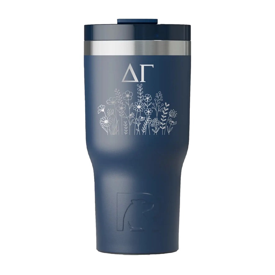 Delta Gamma RTIC 20 oz Essential Ceramic Lined Tumbler - Wildflowers
