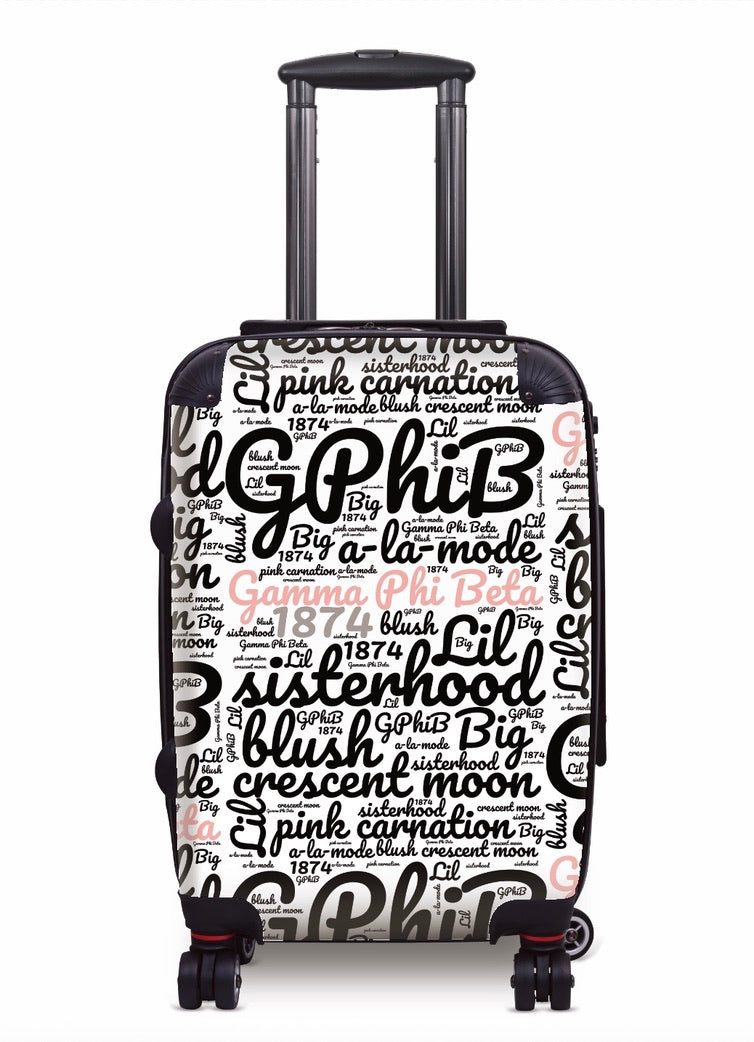 Gamma Phi Beta Carry-on Suitcase - Expression Art White Suitcases