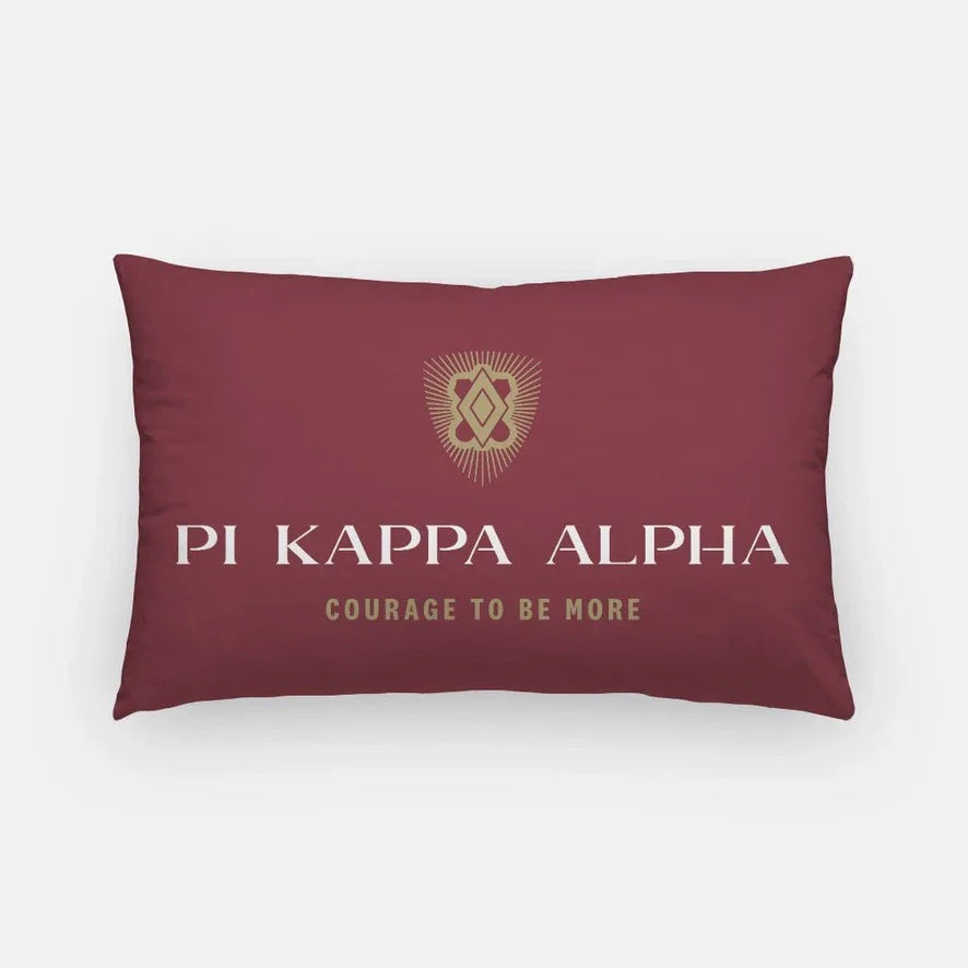 Pi Kappa Alpha Traditional Lumbar Pillow Cover Garnet Pillow Covers