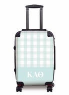 Kappa Alpha Theta Carry-on Suitcase - Gingham Blue Suitcases