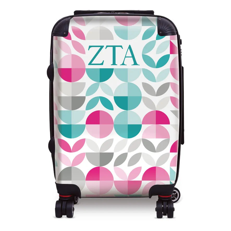 Zeta Tau Alpha 20" Carry-on Suitcase Luggage - Geo Petals