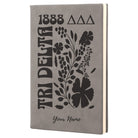 Tri Delta Personalized Leatherette Notebook - Retro Floral