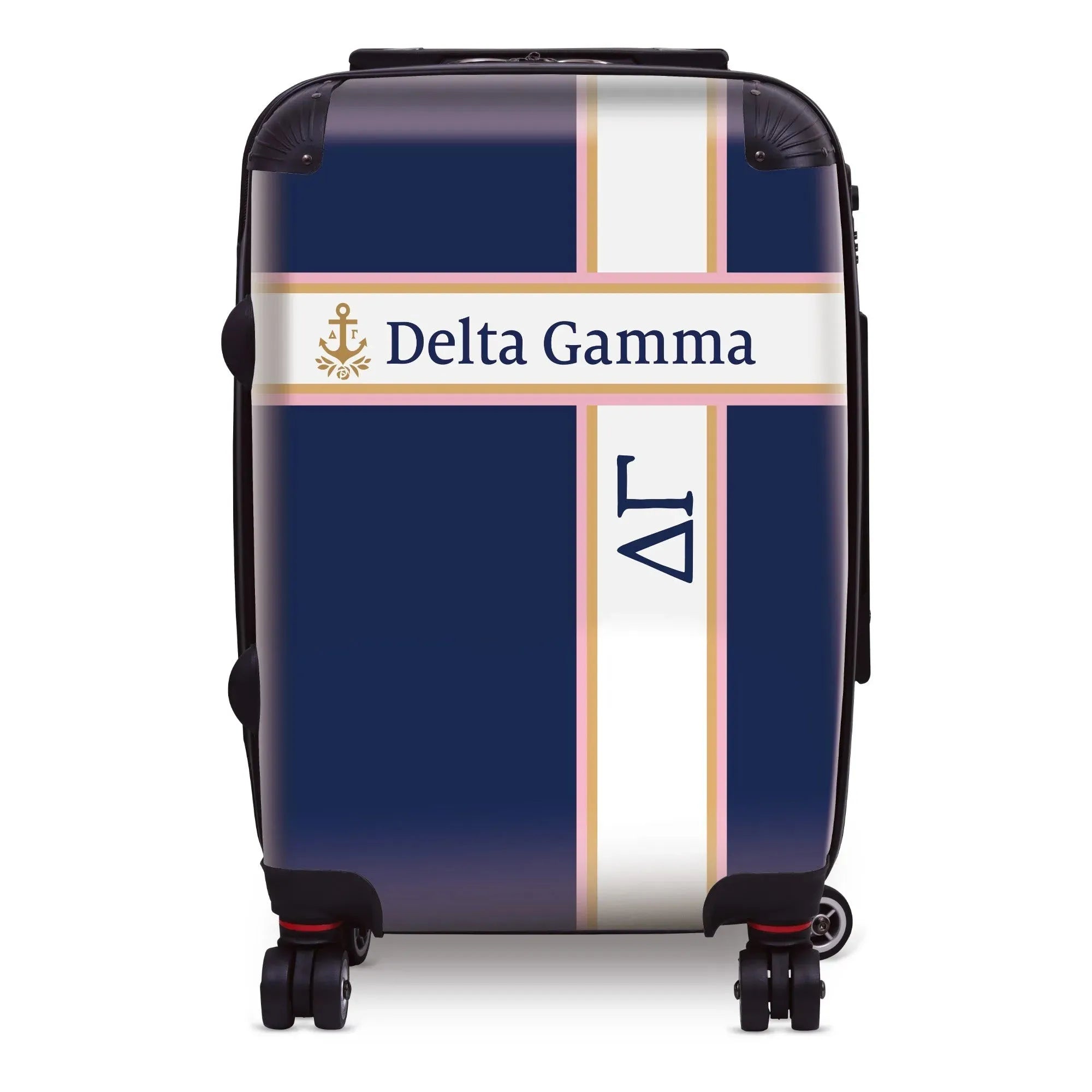 Delta Gamma Carry-on Suitcase - Cross Stripe Suitcases