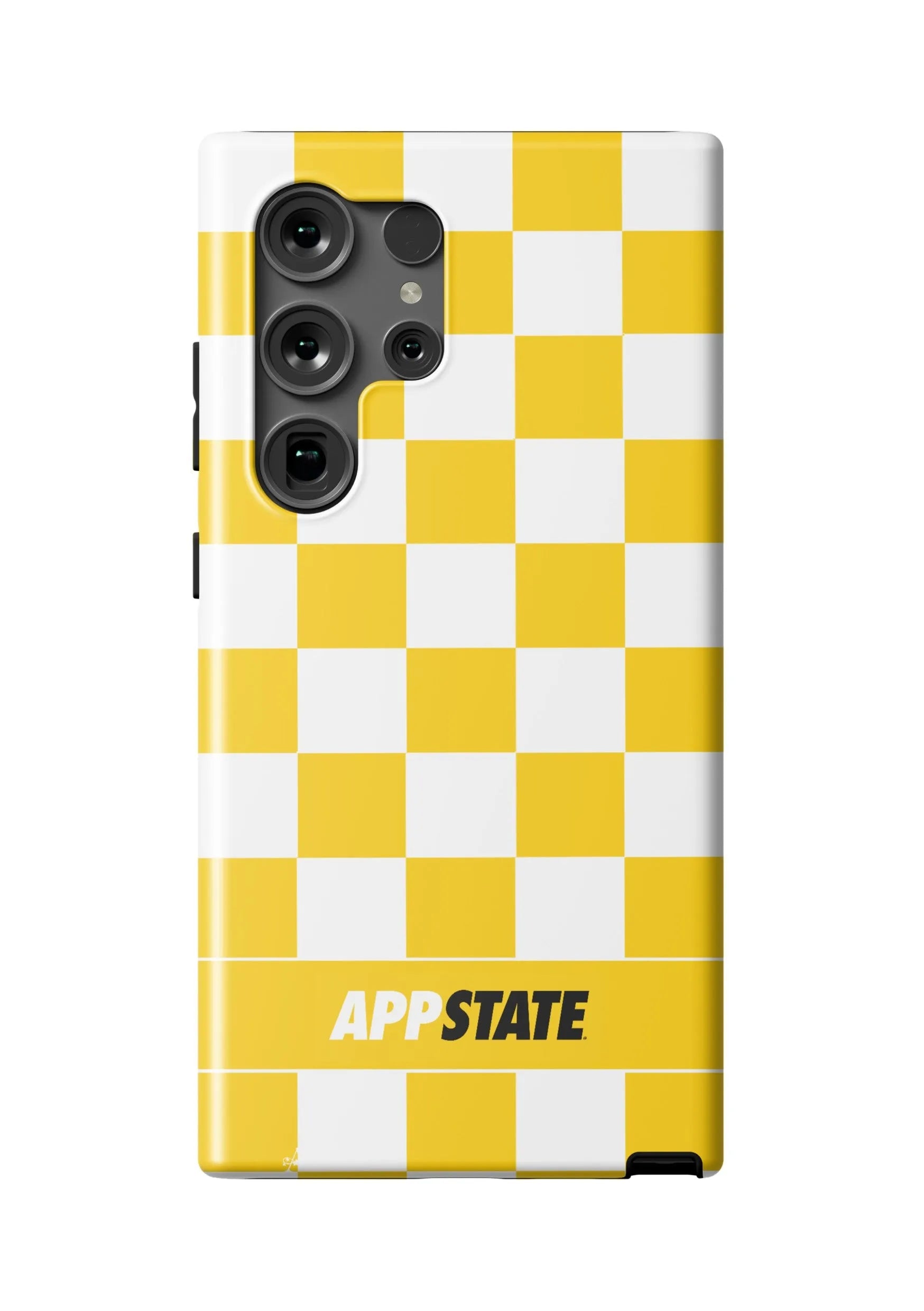 APP STATE Samsung Galaxy 25, 24, 23 Mobile Phone Case - Gold Check Matte Mobile Phone Cases