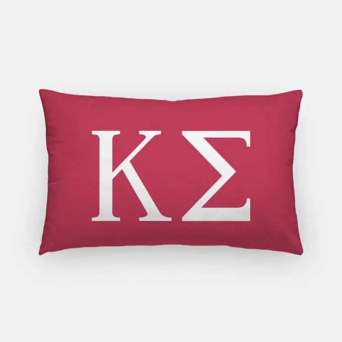 Kappa Sigma Lumbar Pillow Cover - Greek Letters Red Pillow Covers