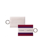 Sigma Kappa Vegan Saffiano Leather Keychain Card Holder - Stripe | Sig Kap Gifts