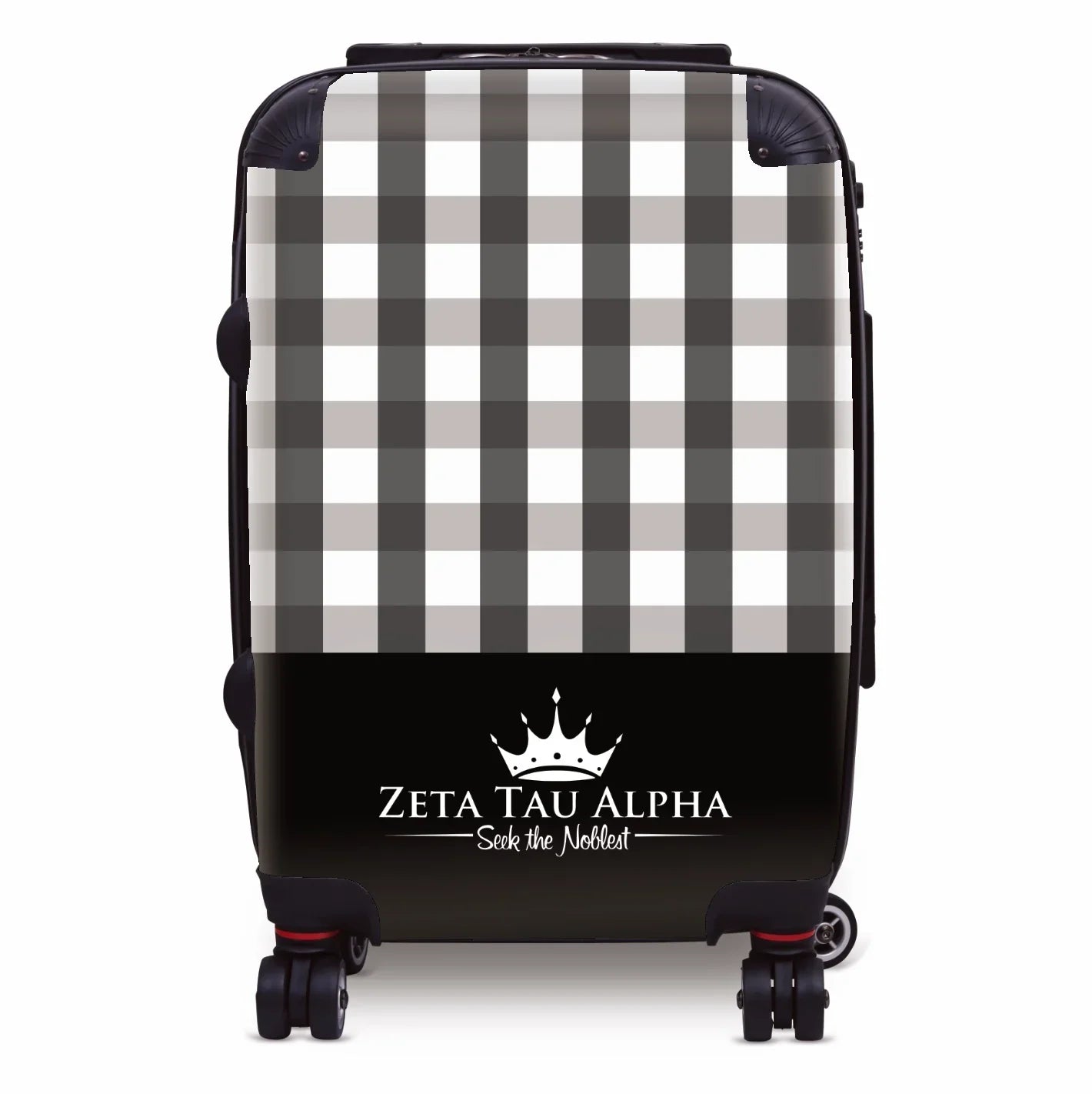 Zeta Tau Alpha Carry-on Luggage - Gingham Suitcases