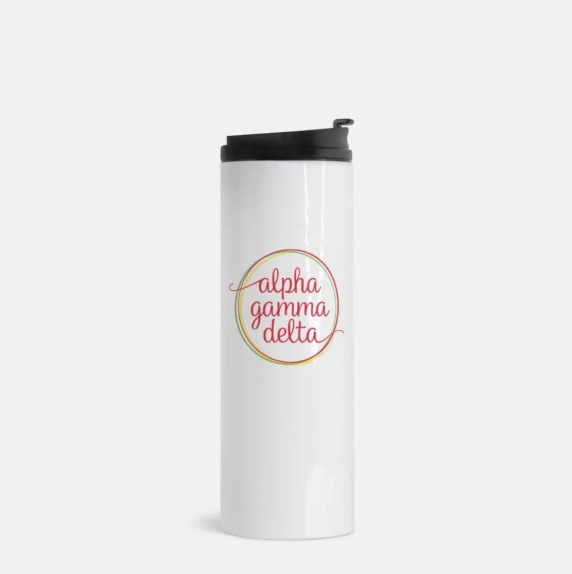 Alpha Gamma Delta Thermal Tumbler 16 oz. White Drinkware