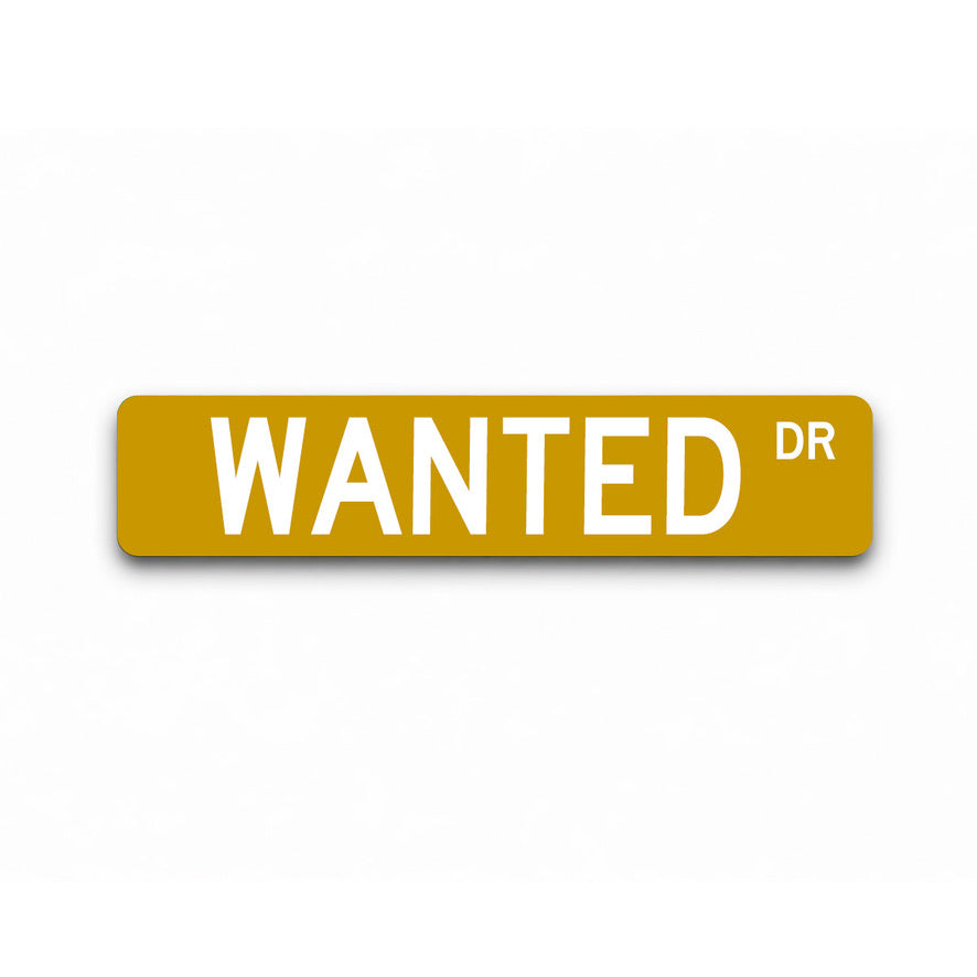Kappa Sigma "WANTED" Metal Street Sign | Fraternity Dorm Decor