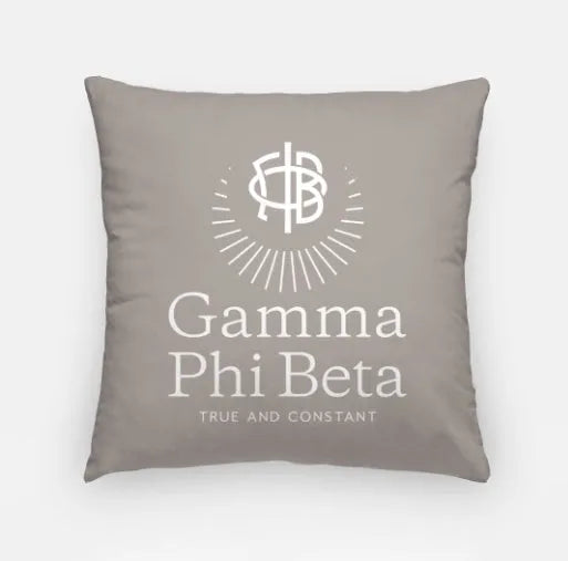 Gamma Phi Beta 18" Traditional Throw Pillow Cover A La Mode Pillow Covers