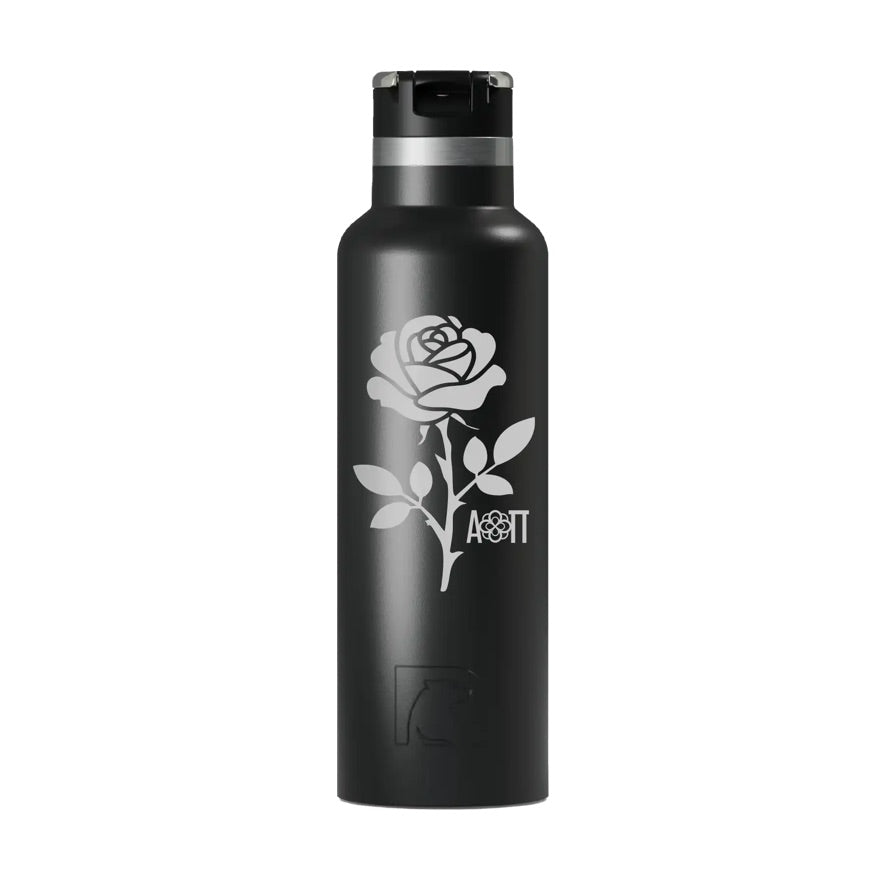 Alpha Omicron Pi RTIC 20 oz Journey Ceramic Lined Water Bottle -Rose