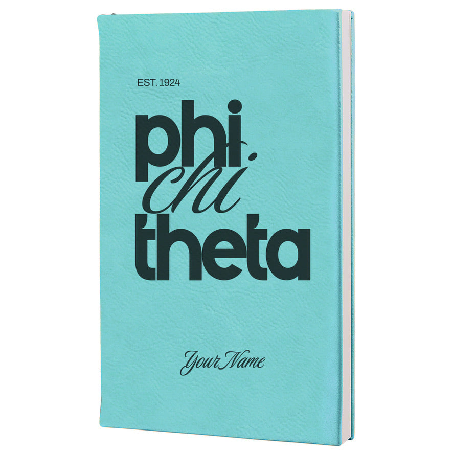 Phi Chi Theta Personalized Leatherette Notebook Journal