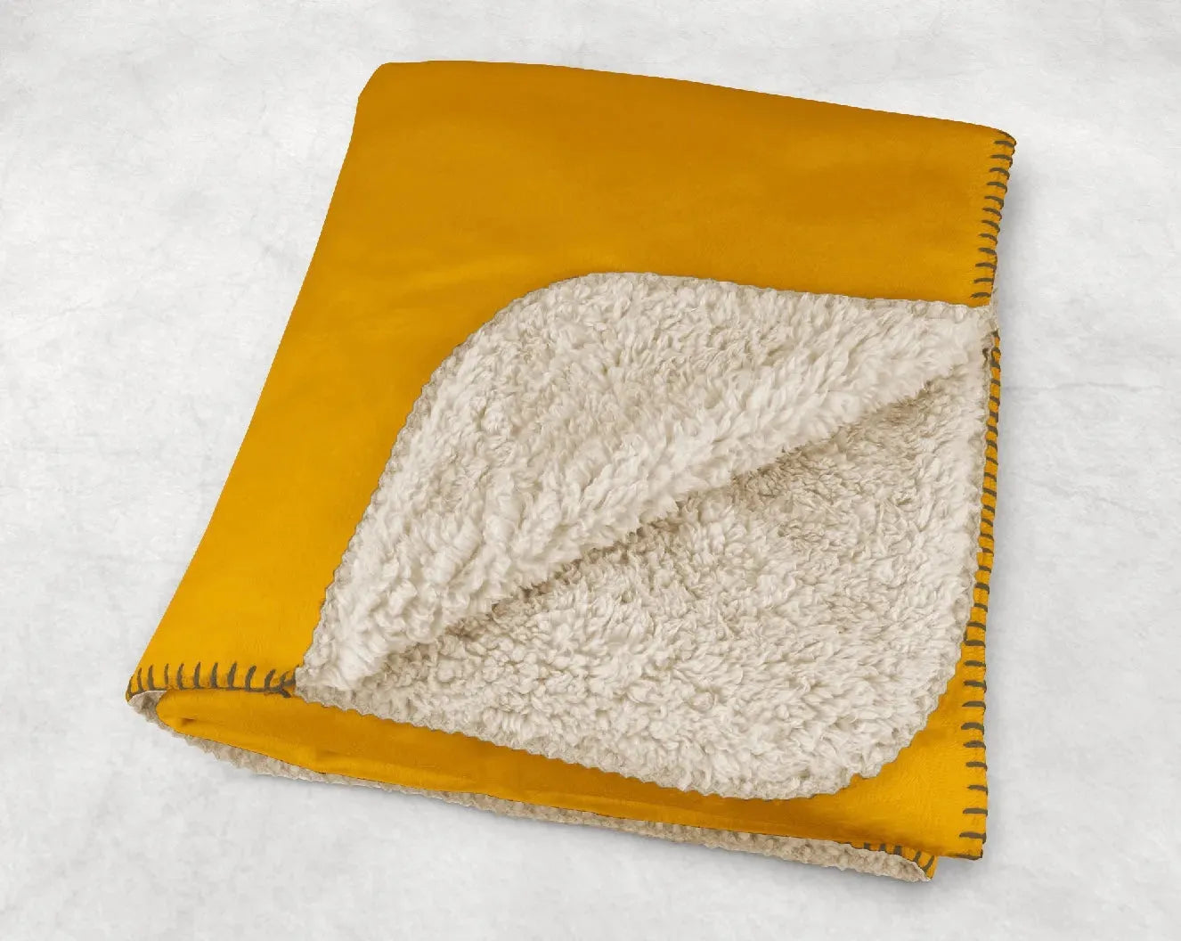 Phi Chi Theta XL 60x80 Sherpa Blanket - Gold Throw Blankets