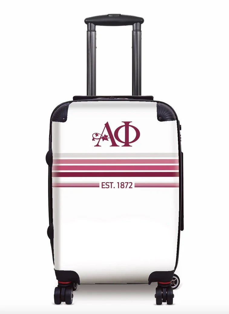 Alpha Phi Carry-on Luggage - Preppy Stripes Suitcases