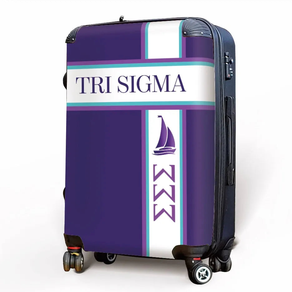 Tri Sigma Carry-on Suitcase - Stripe Suitcases
