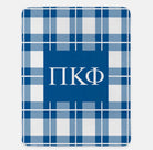 Pi Kappa Phi XL 60x80 Sherpa Throw Blanket - Plaid | Official Merch