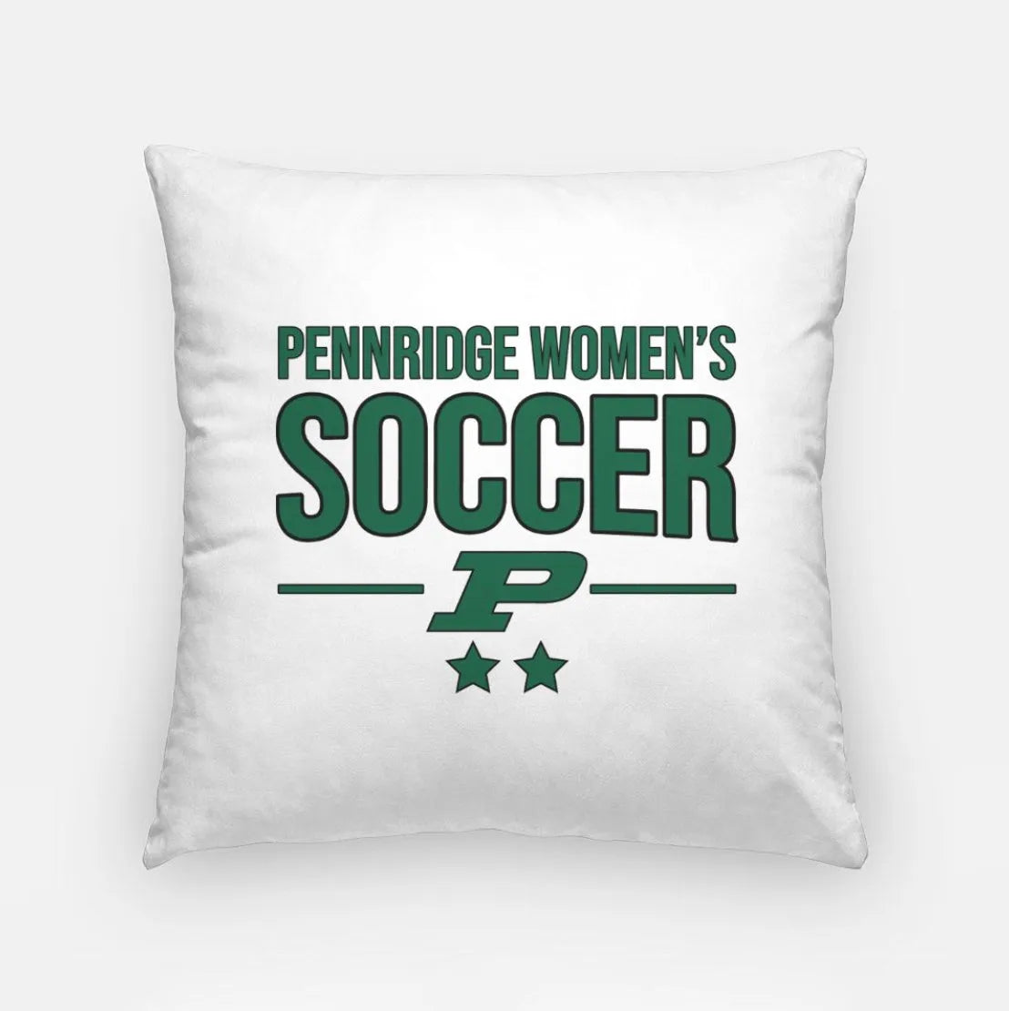 Pennridge Women's Soccer 18" Traditional Throw Pillow Cover White Pillow Covers
