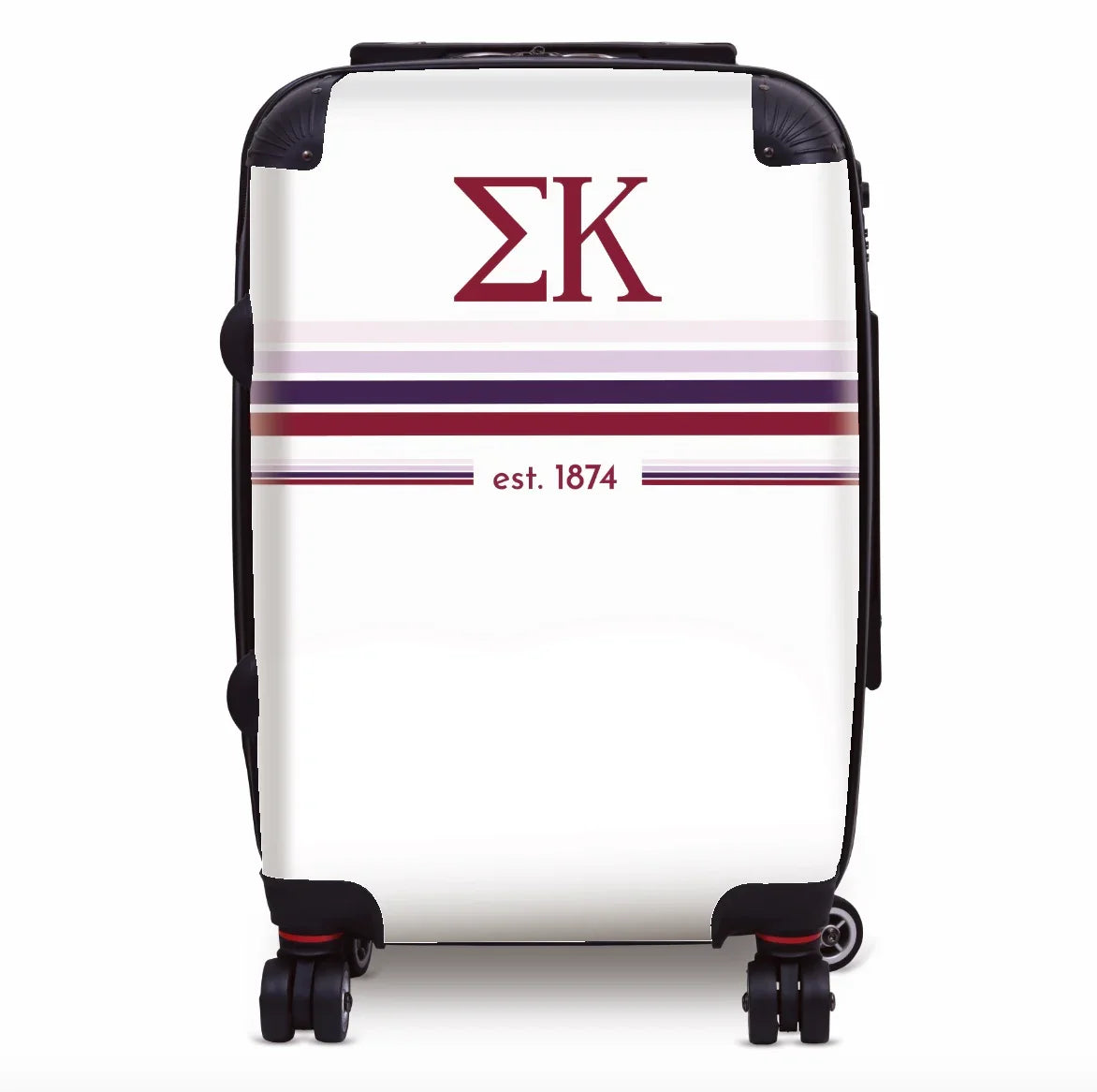 Sigma Kappa Carry-on Luggage - Preppy Stripes Suitcases