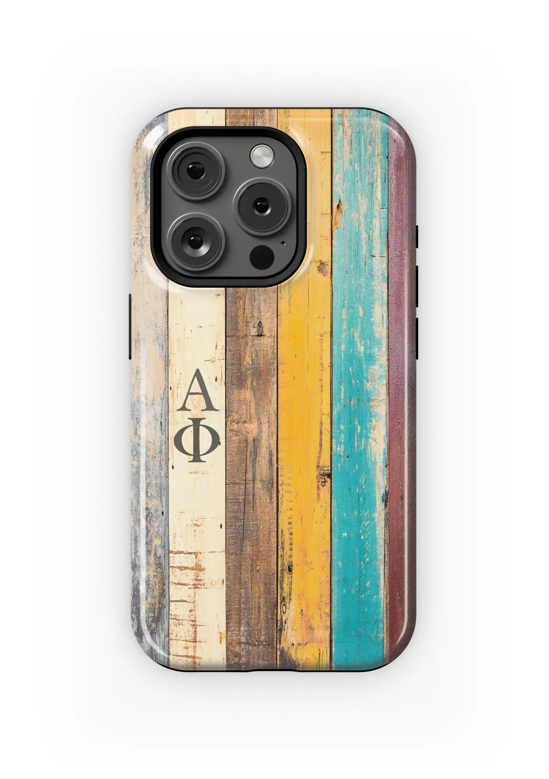 Alpha Phi iPhone 16, 15, 14 Mobile Phone Case - Wood Planks Gloss Mobile Phone Cases