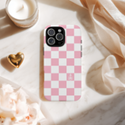 Delta Gamma iPhone Mobile Phone Case - Pink Check | DG Gift