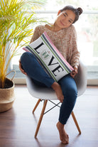 Delta Zeta "LOVE" Lumbar Pillow Cover | Custom Dorm Decor and Gifts | Festive Fit Home