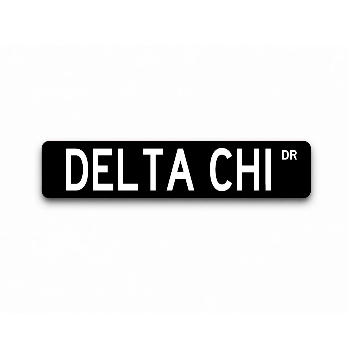 Delta Chi Metal Street Dorm Sign