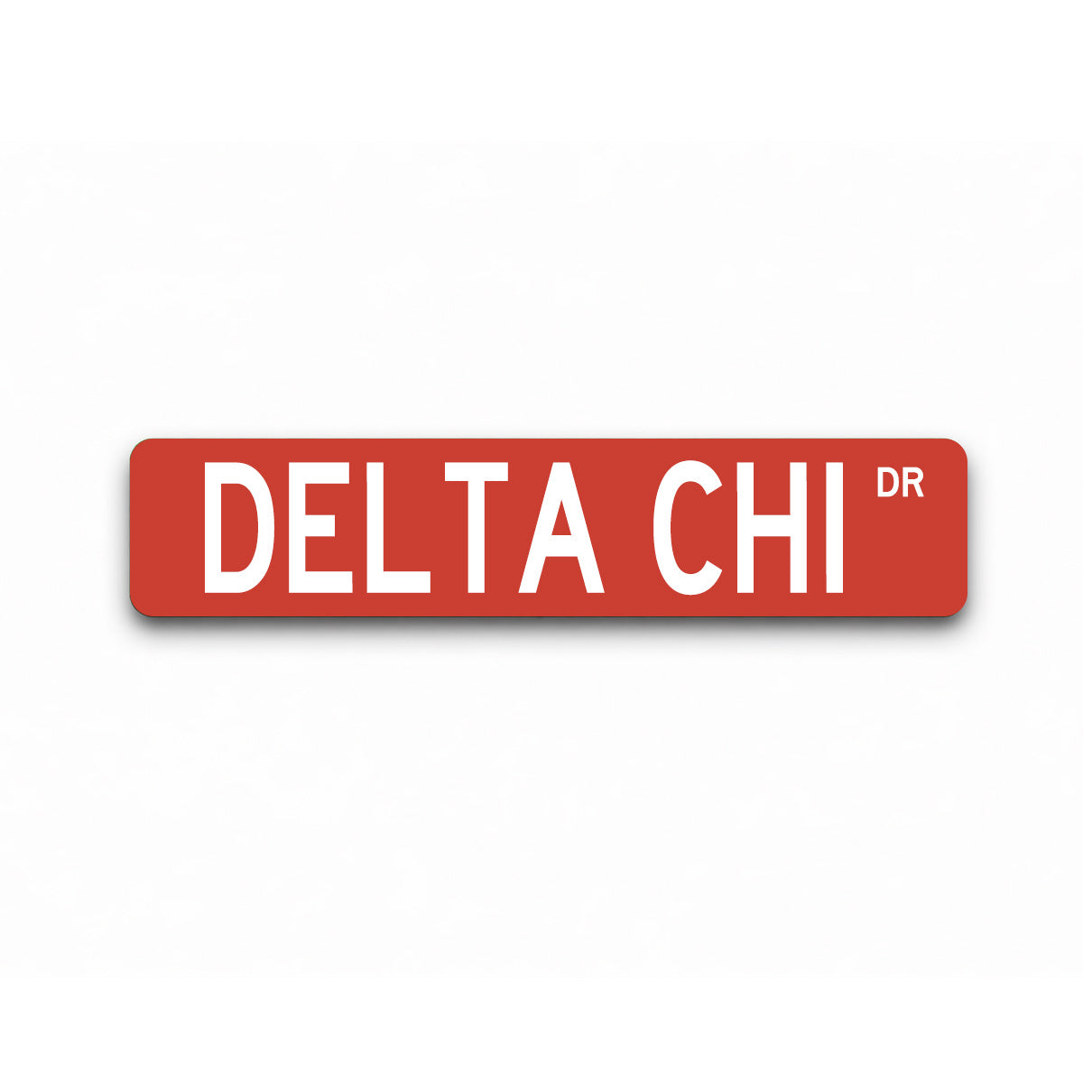 Delta Chi Metal Street Dorm Sign
