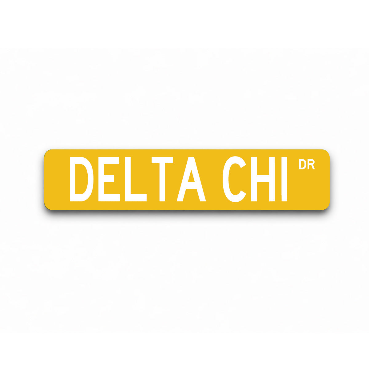 Delta Chi Metal Street Dorm Sign