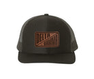 Delta Gamma Richardson 112 Leatherette Patch Trucker Hat - Divide Black Black Trucker Hat