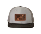 Delta Gamma Richardson 112 Leatherette Patch Trucker Hat - Divide Gray Charcoal Black Trucker Hat
