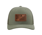 Delta Gamma Richardson 112 Leatherette Patch Trucker Hat - Divide Loden Trucker Hat