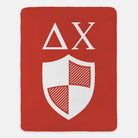 Delta Chi Sherpa Blanket XL 60" x 80 - Greek Letters & Shield