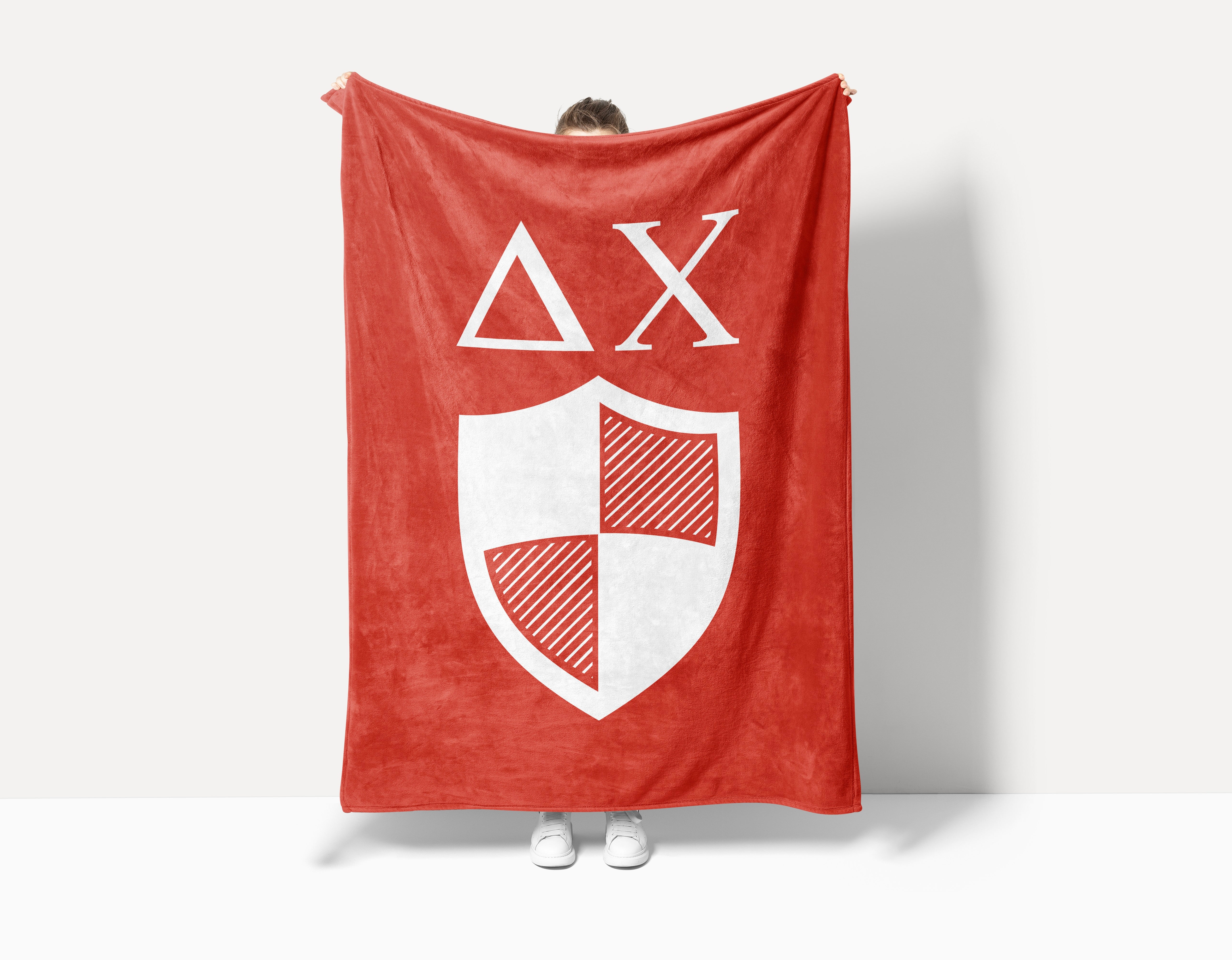 Delta Chi Sherpa Blanket XL 60" x 80 - Greek Letters & Shield