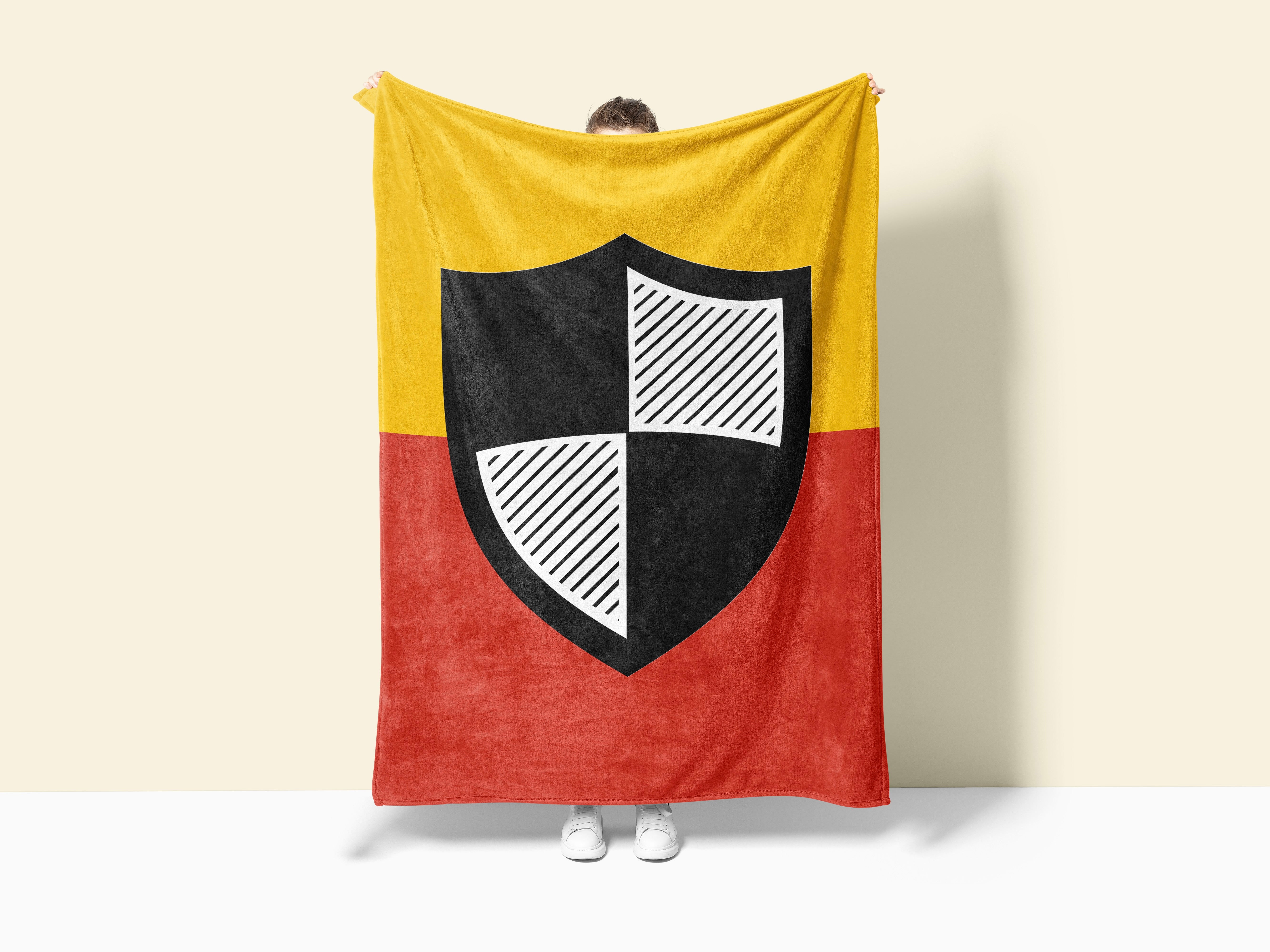 Delta Chi Sherpa Blanket XL 60" x 80 - Shield Color Block | D-Chi Gift…