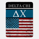 Delta Chi Sherpa Blanket XL 60x80 American Flag 