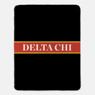 Delta Chi XL 60x80 Sherpa Throw Blanket Center Band Black