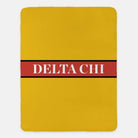 Delta Chi XL 60x80 Sherpa Throw Blanket Center Band Gold