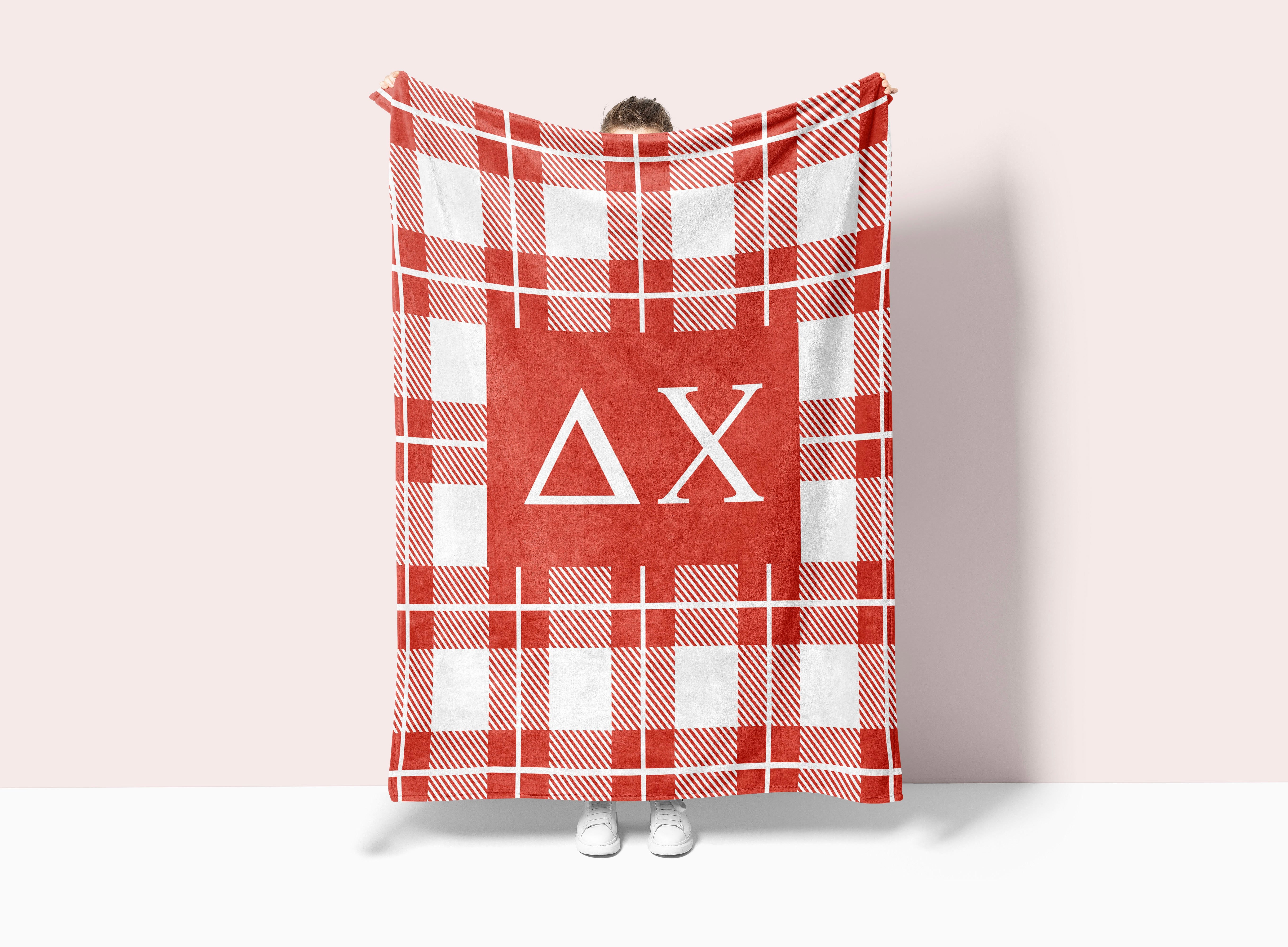 Delta Chi XL 60x80 Blanket - Plaid | D-Chi Fraternity Merch | Gifts