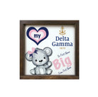 Delta Gamma 12x12 Love My Big - Love My Little Wood Framed Sign Big Walnut Stain Wall Art & Signs
