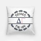 Delta Gamma 18" Throw Pillow Cover - Sisters for Life Pillow Covers