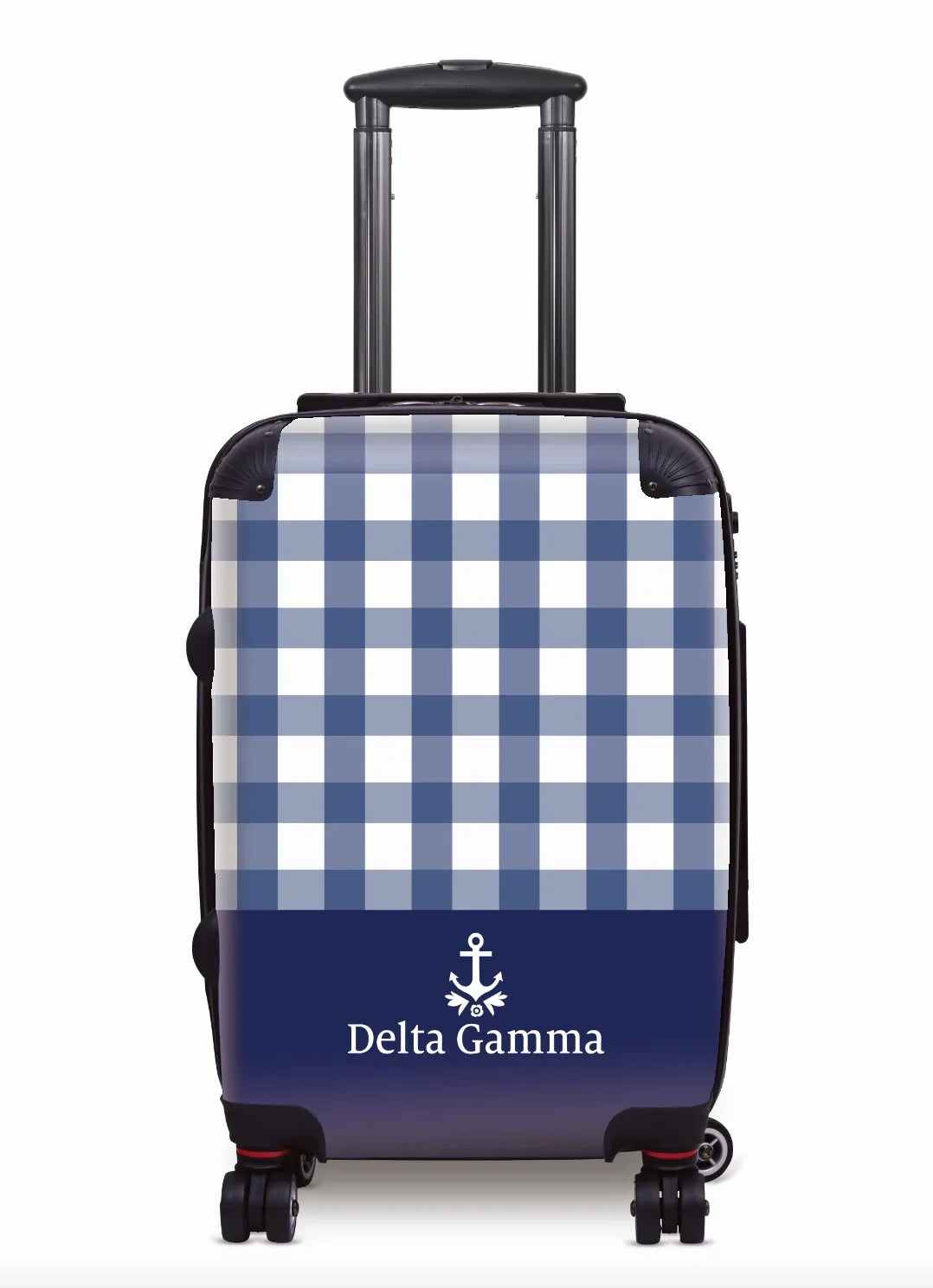 Delta Gamma Carry-on Suitcase - Gingham Blue