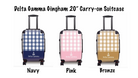 Delta Gamma Carry-on Suitcase Gingham Swatches