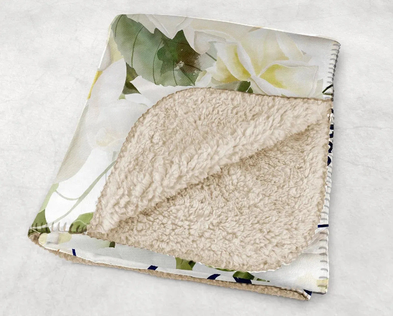 Delta Gamma XL 60x80 Sherpa Throw Blanket - Roses Throw Blankets