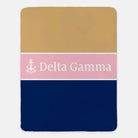 Delta Gamma XL 60x80 Sherpa Throw Blanket - Color Block Throw Blankets